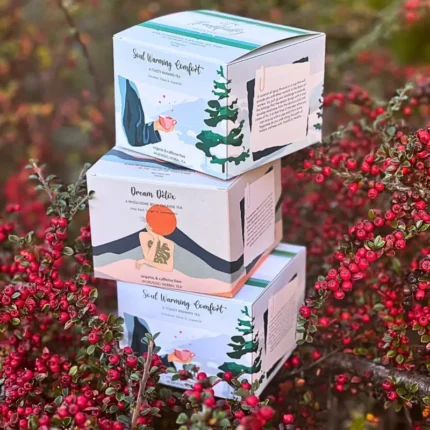 Festive Ayurvedic tea trio for winter wellness, immunity & digestion. A caffeine-free Christmas tea gift set with 3 herbal blends. Fast 48hr tracked delivery.